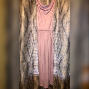 Lilac Volcom dress with a cross back straps.